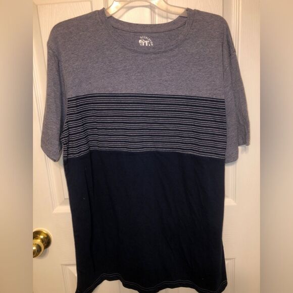 Open Trails Men’s Navy Stripe Top Sz L NEW NWT - Picture 1 of 1